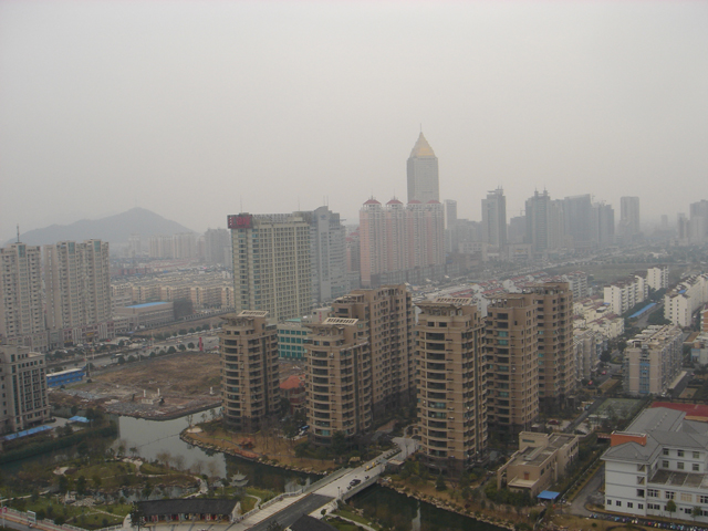 Hangzhou city view from our room