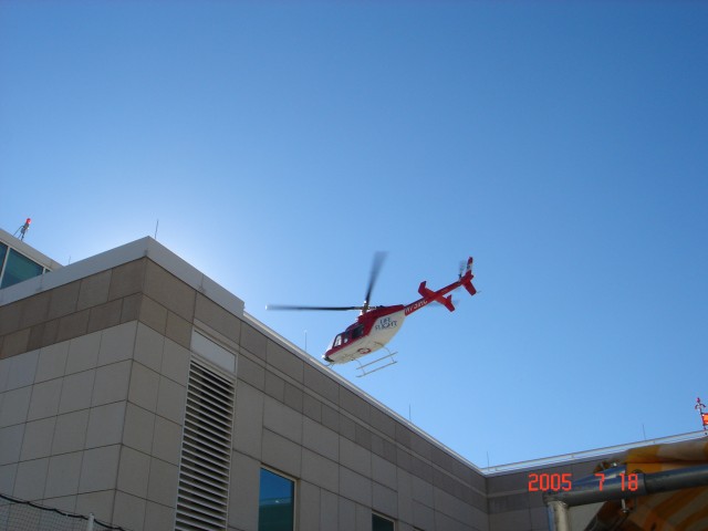 Life Flight landing again Life Flight landing again