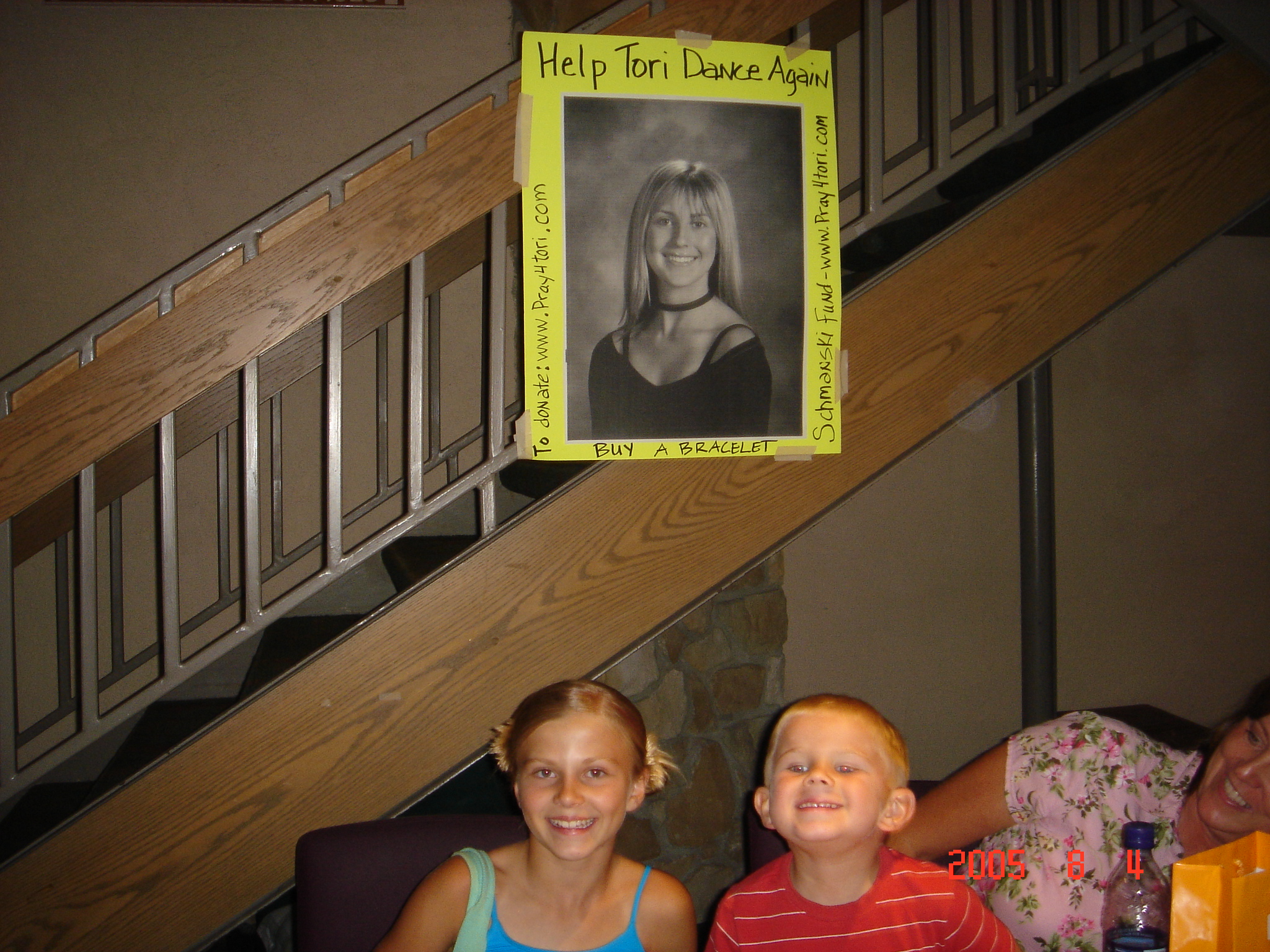 Whitney and Brendan at the donations booth