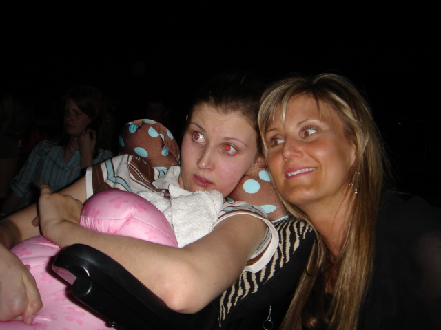 Tori and Maria watching the OHS dance concert