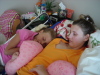 Tori and Whitney having a nap