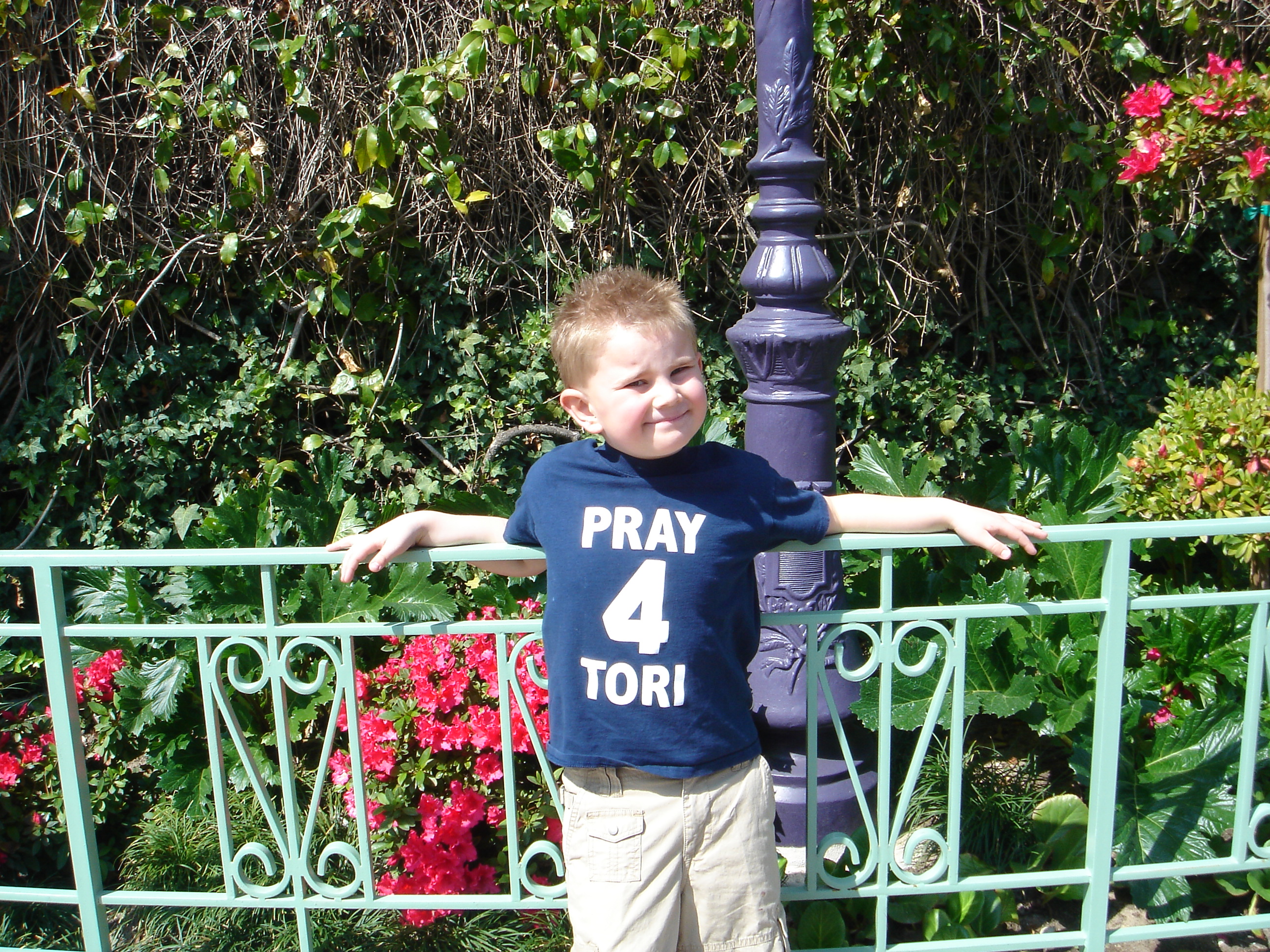 Brendan at Disneyland with Tori close in his thoughts