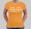 Orange tori shirt front